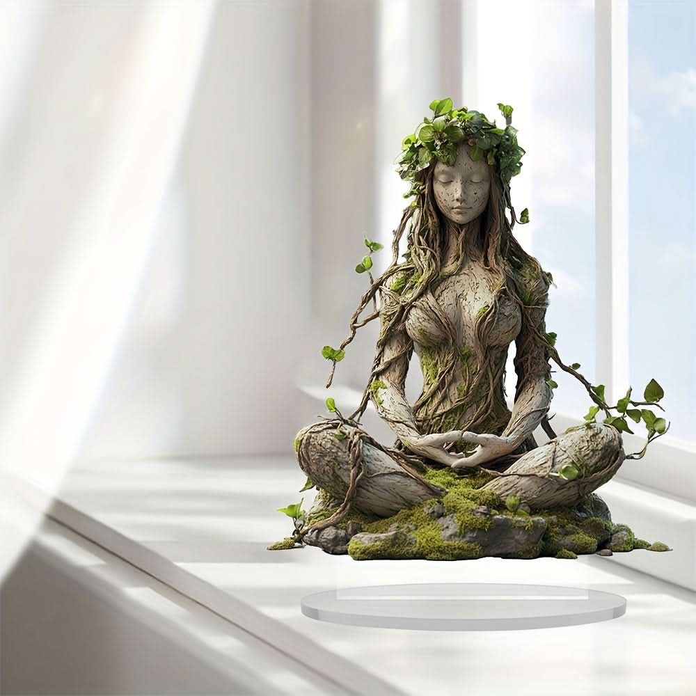 Lunara 2D Bohemian Goddess | Acrylic Décor with Free-Spirited Elegance
