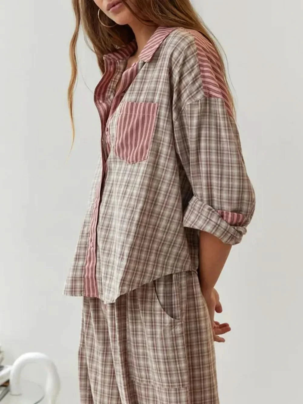 LunaEase Sleep Set | Two-Piece Women’s Pajamas with Relaxed Fit & Adjustable Drawstring Trousers