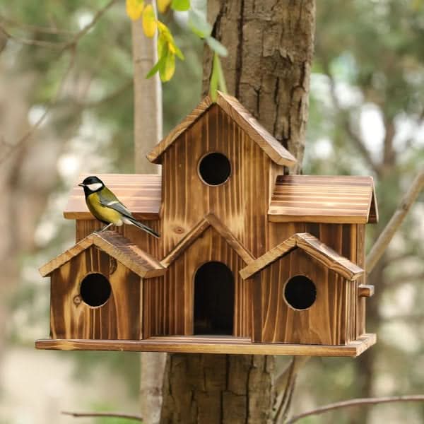 NestHollow Rustic Birdhouse | Handcrafted Charm for Feathered Friends