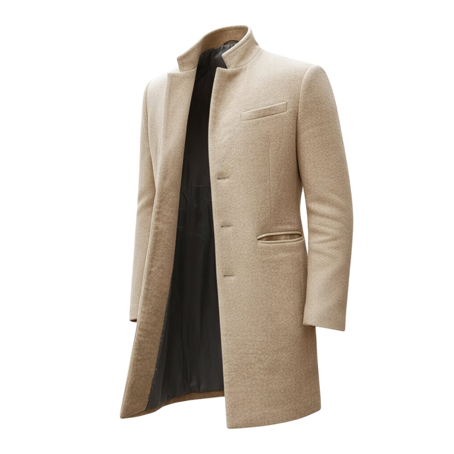 Wesley | Men’s Slim Fit Wool Blend Single-Breasted Coat