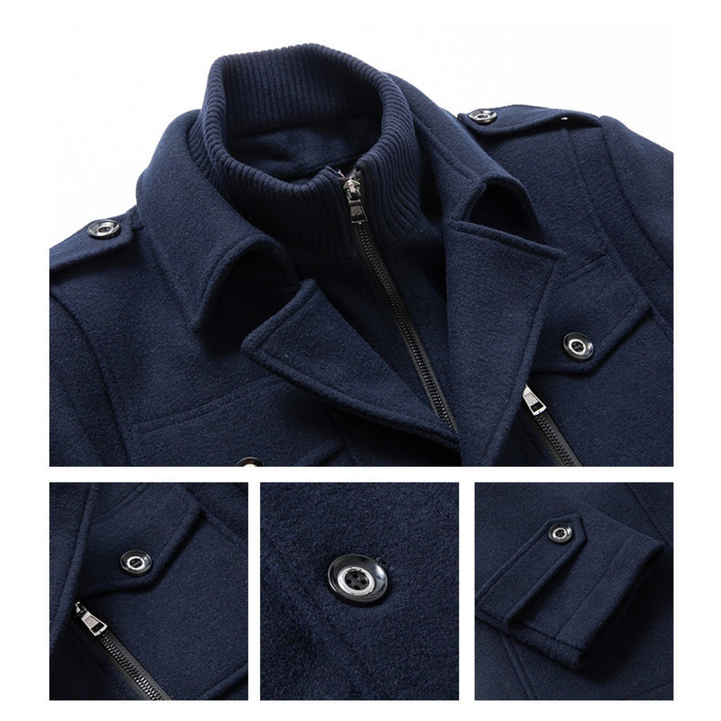 Gavin | Men’s Classic Wool Blend Coat with Notched Lapel
