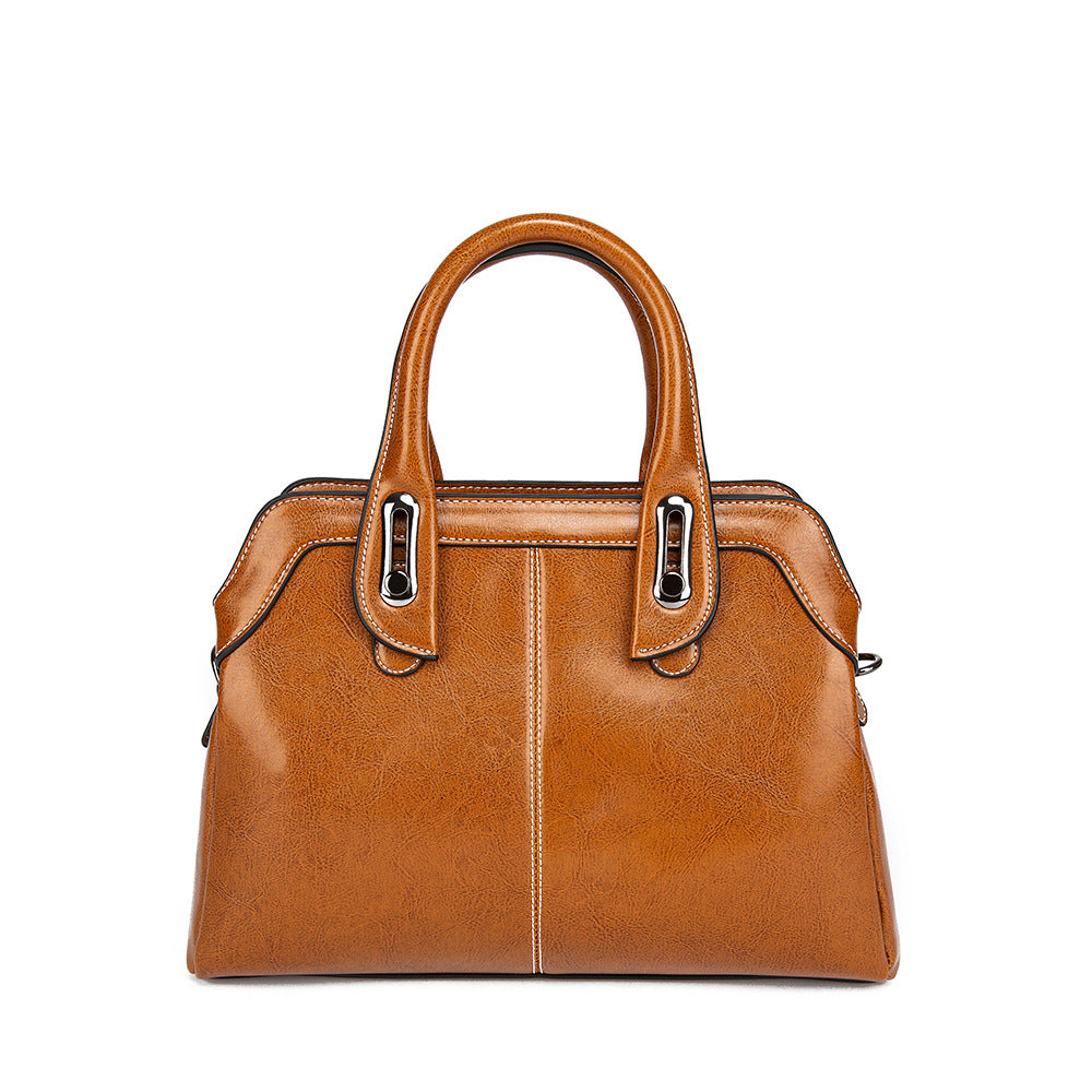 Nadine | Polished Structure Satchel