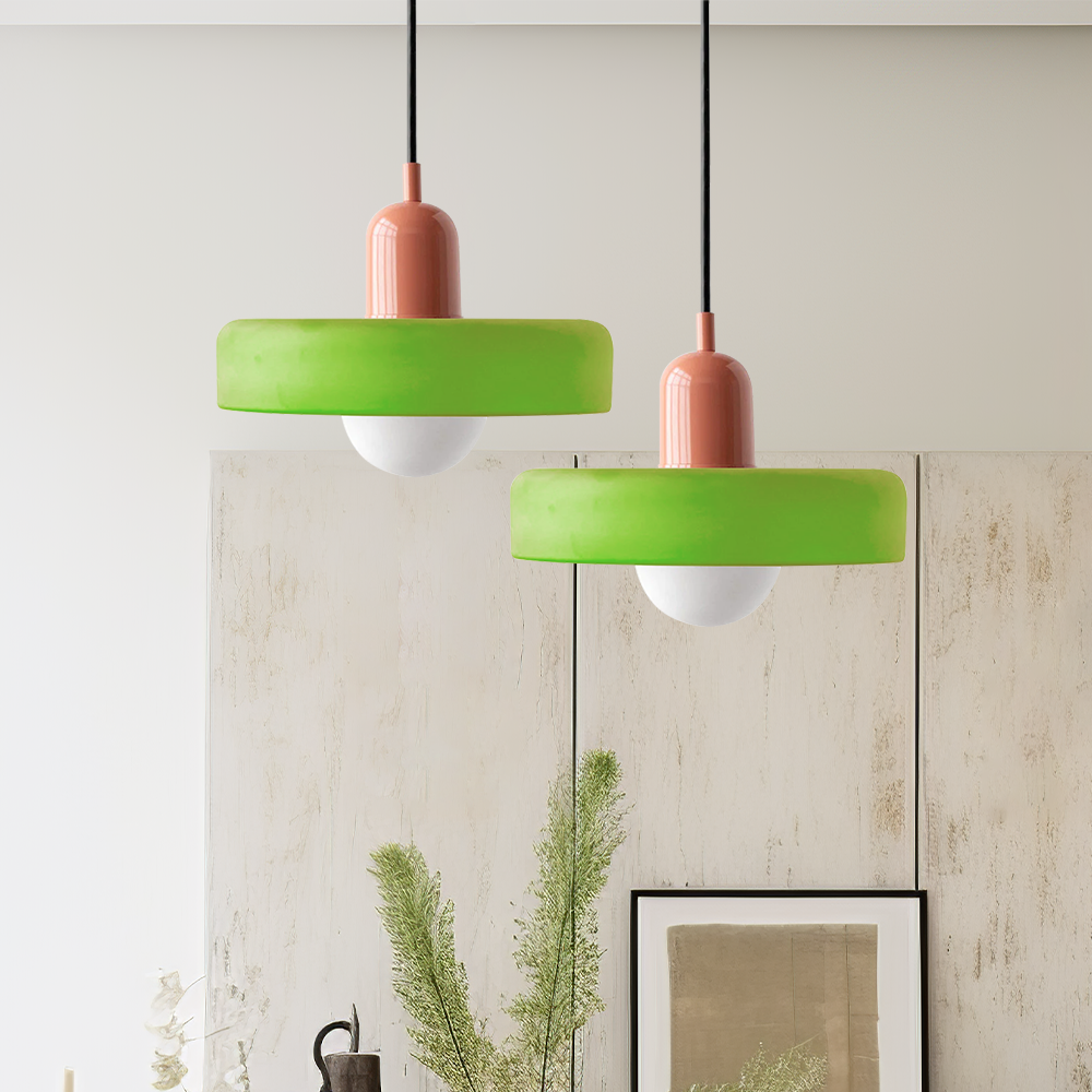Studio Prisma Pendant | Art Glass Light in Bauhaus Luxe Palette