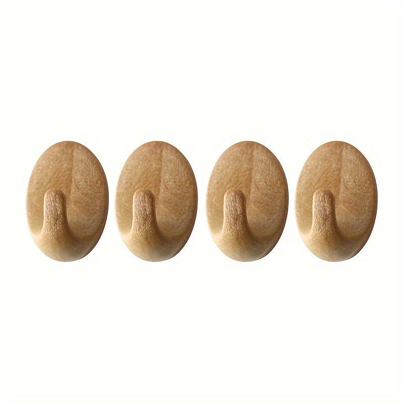 EcoStick Wood Wall Hooks | Self-Adhesive Modern Design