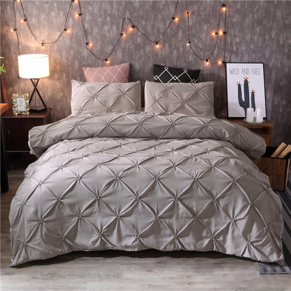 Elegant Microfiber Bed Set | Soft Duvet Cover & Pillowcase Collection