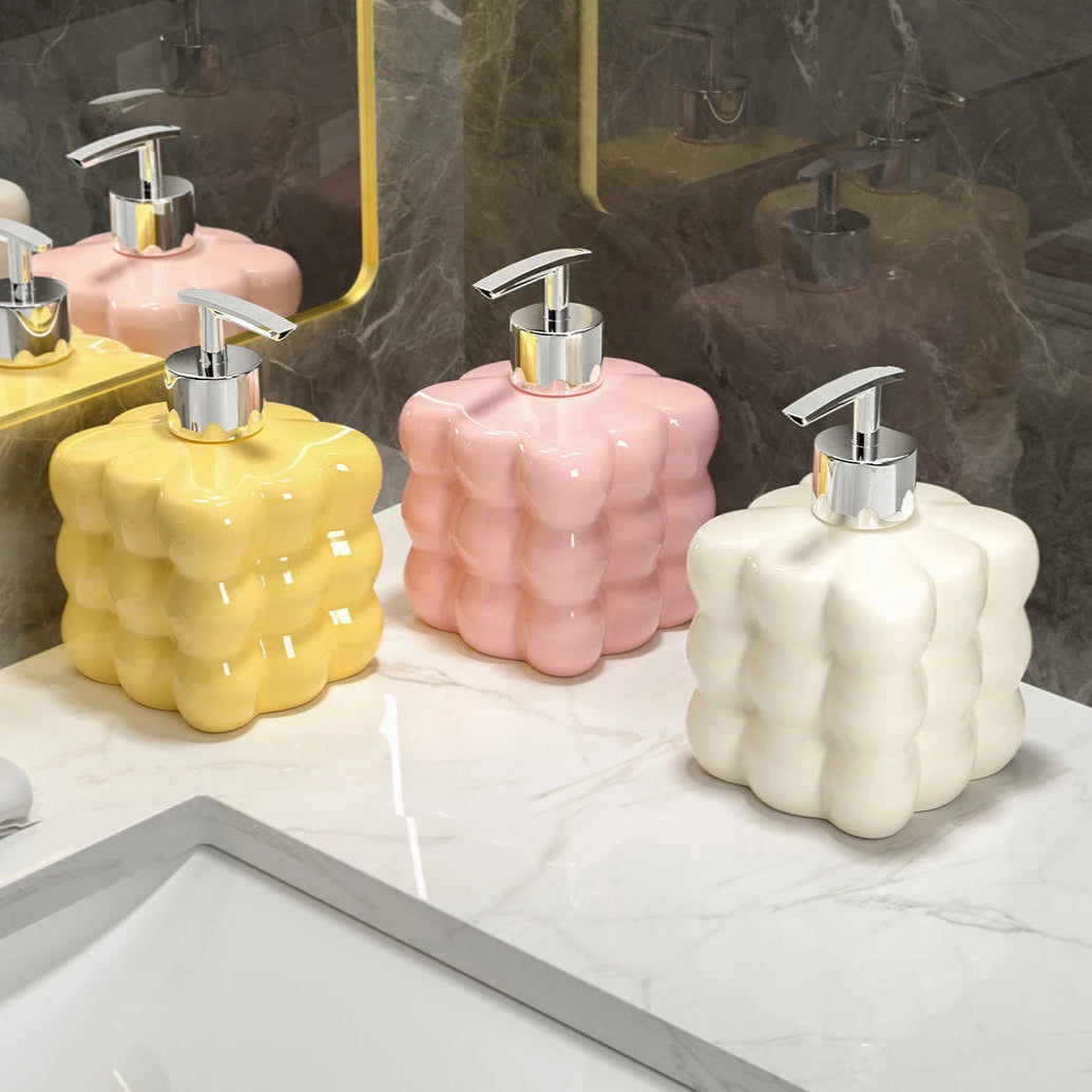 BubbleStone Ceramic Soap Dispenser | Bubble-Inspired Accessory