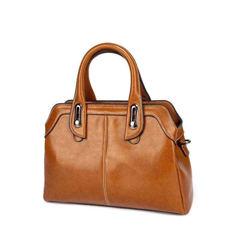 Nadine | Polished Structure Satchel