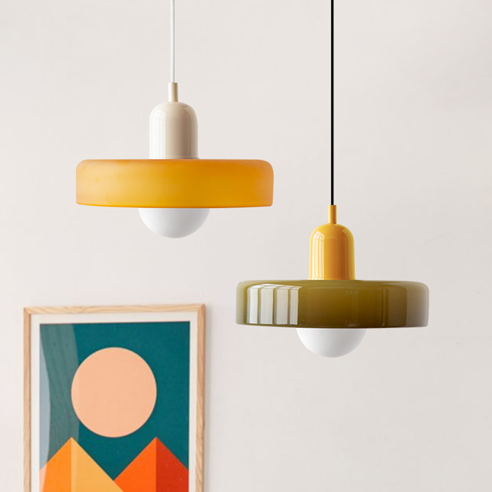 Studio Prisma Pendant | Art Glass Light in Bauhaus Luxe Palette