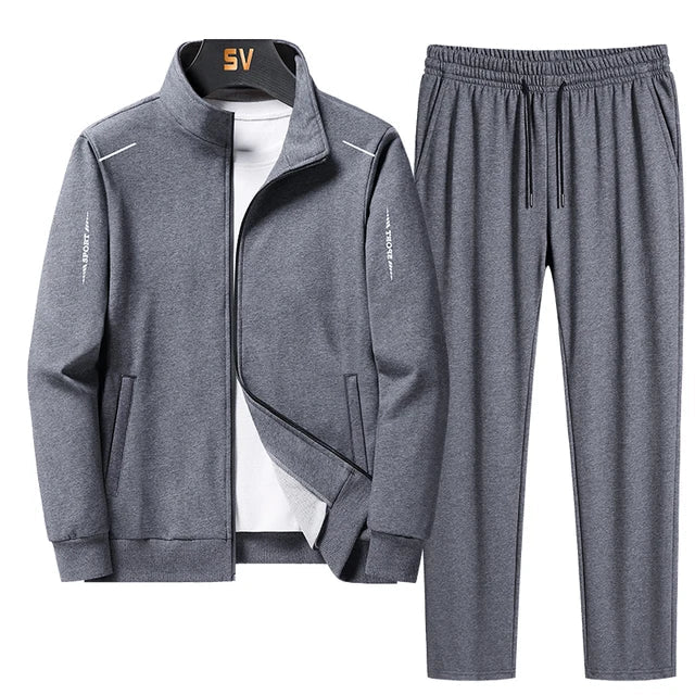 Brandon | Men’s Casual Cotton Tracksuit – Crewneck Sweatshirt & Jogging Bottoms