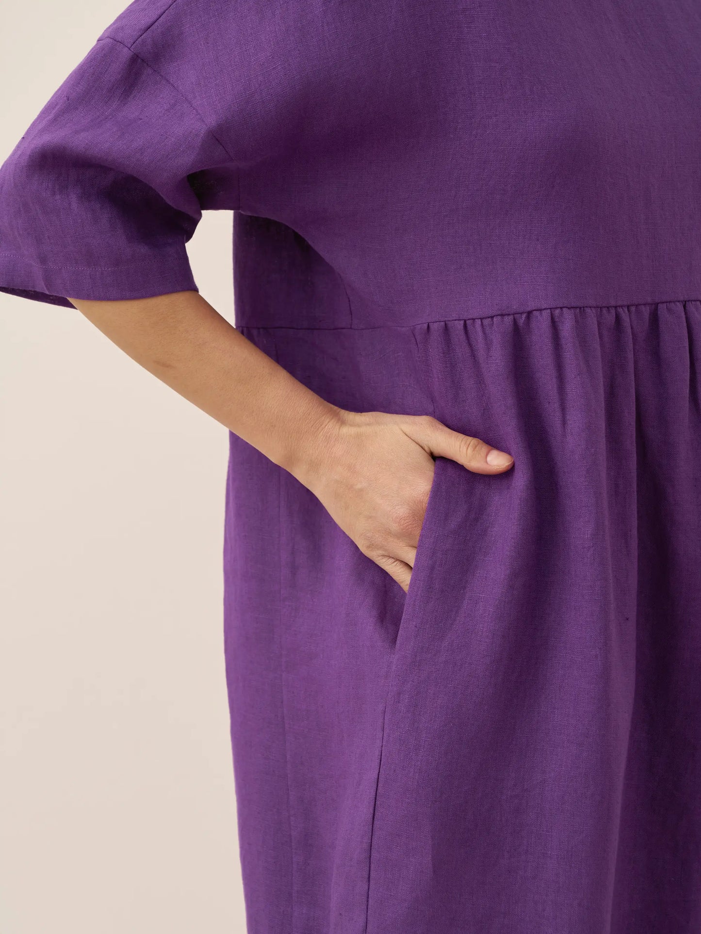 Piper | Women’s Linen A-Line Midi Dress