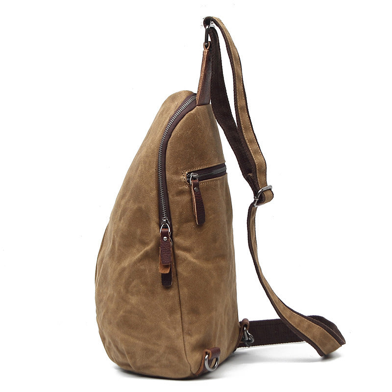 Vintage Leather Crossbody Bag | Men's Sling Pack-3