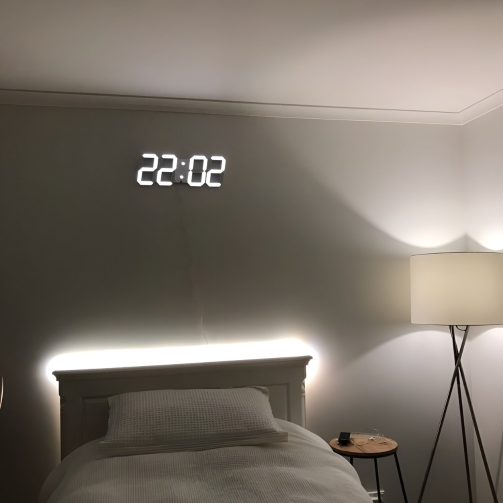Modern LED Display | AuraGlow 3D Digital Wall Clock