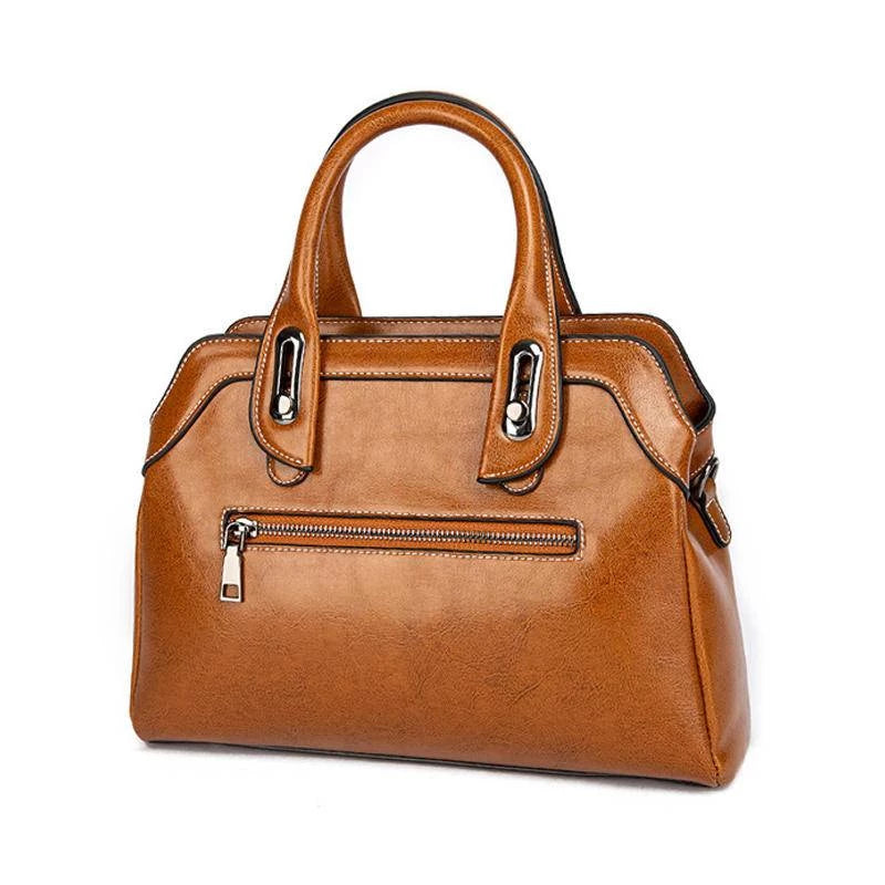 Nadine | Polished Structure Satchel