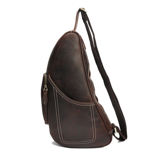 Variant image for Retro | Men's Leather Sling Bag - Full Grain, Spacious Design, Adjustable Strap-2