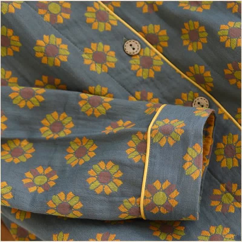 SolBloom Unisex Pajama Set | Breezy Cotton Comfort with Cheerful Sunflower Charm