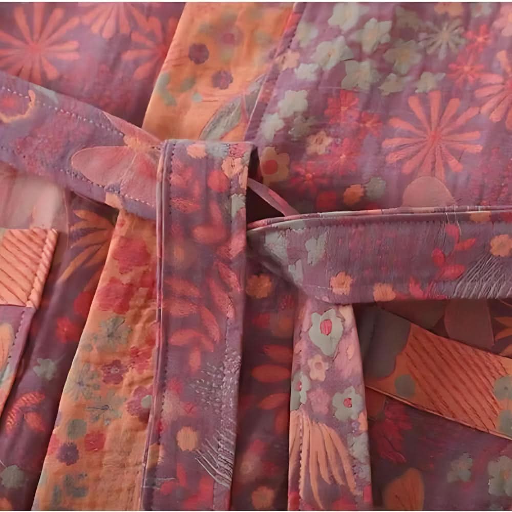 BloomLoom Women’s Cotton Robe | Soft Printed Elegance with All-Day Breathable Comfort