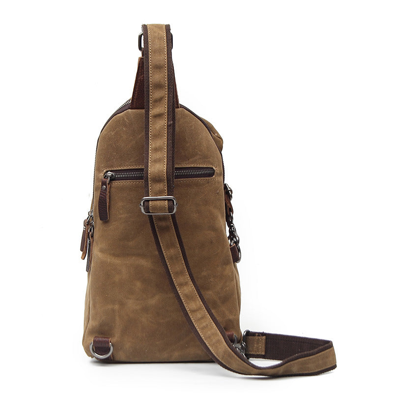 Vintage Leather Crossbody Bag | Men's Sling Pack-4