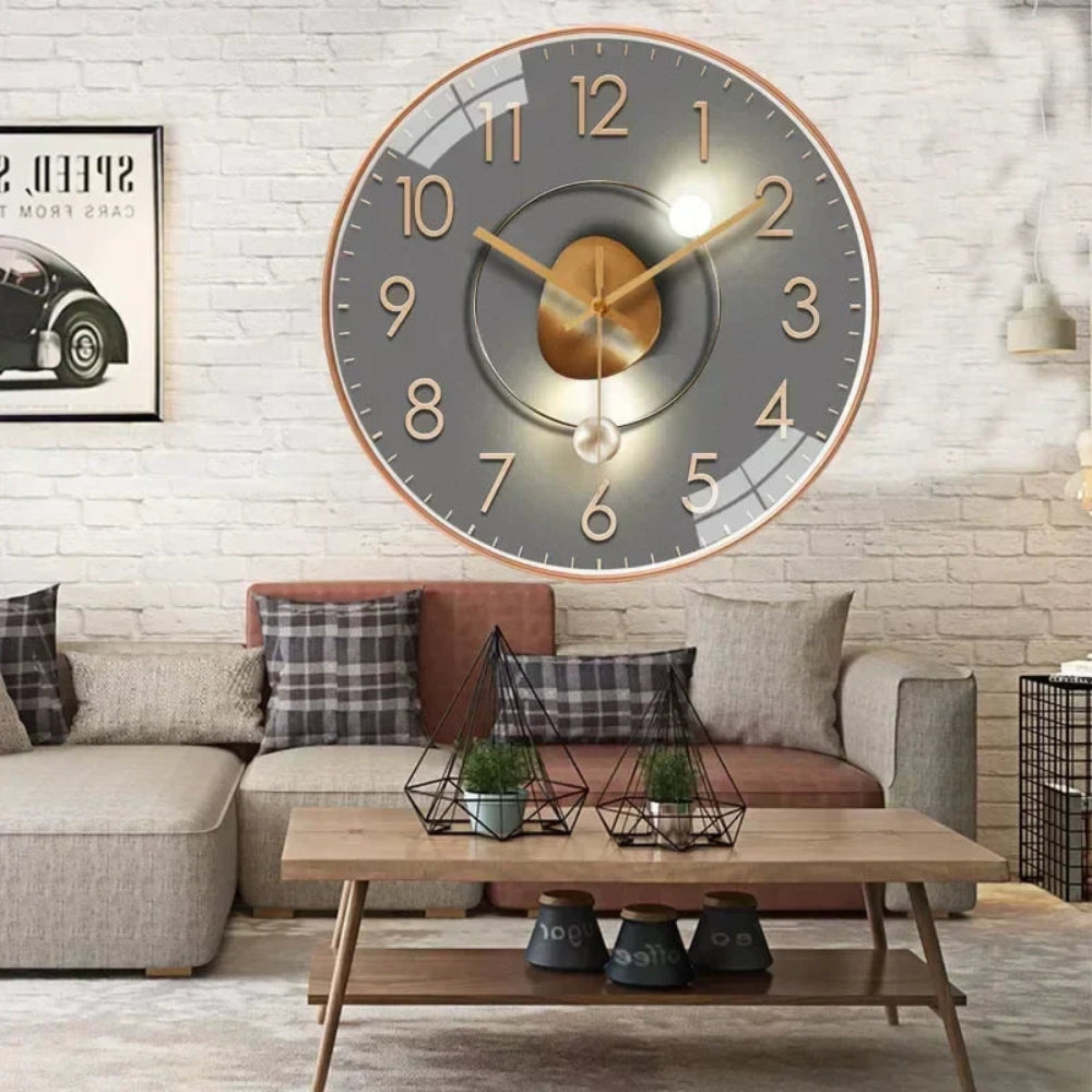 Sleek Clear Display | TimeAura Silent Digital Clock