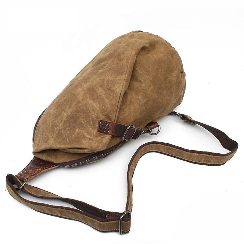 Vintage Leather Crossbody Bag | Men's Sling Pack-5