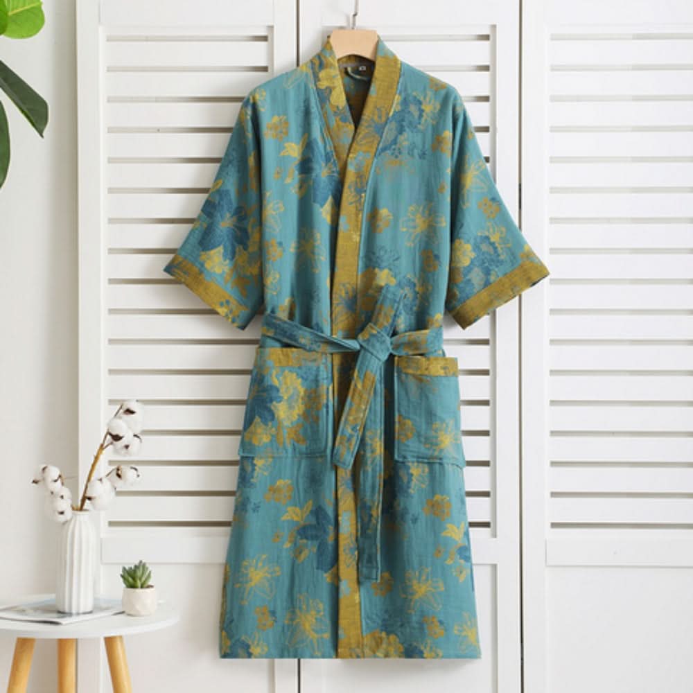 BloomLoom Women’s Cotton Robe | Soft Printed Elegance with All-Day Breathable Comfort