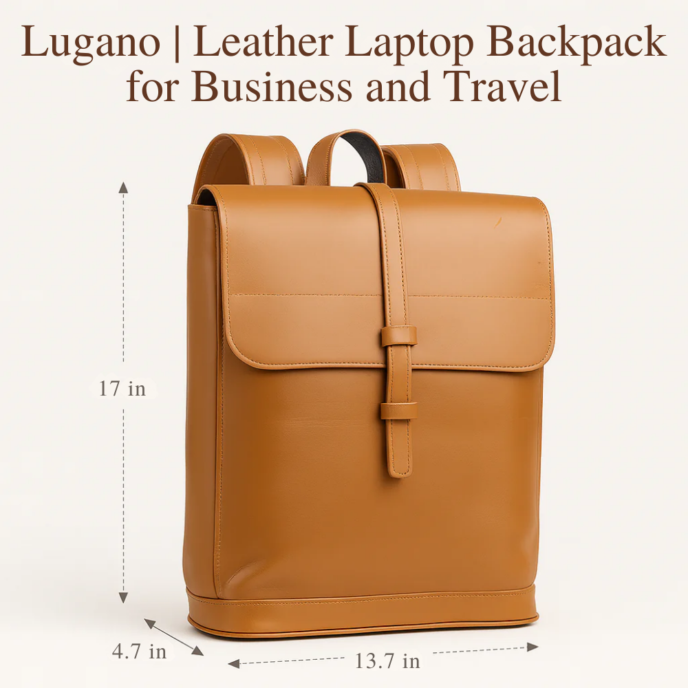 Lugano | Vegan Leather Laptop Backpack for Business and Travel