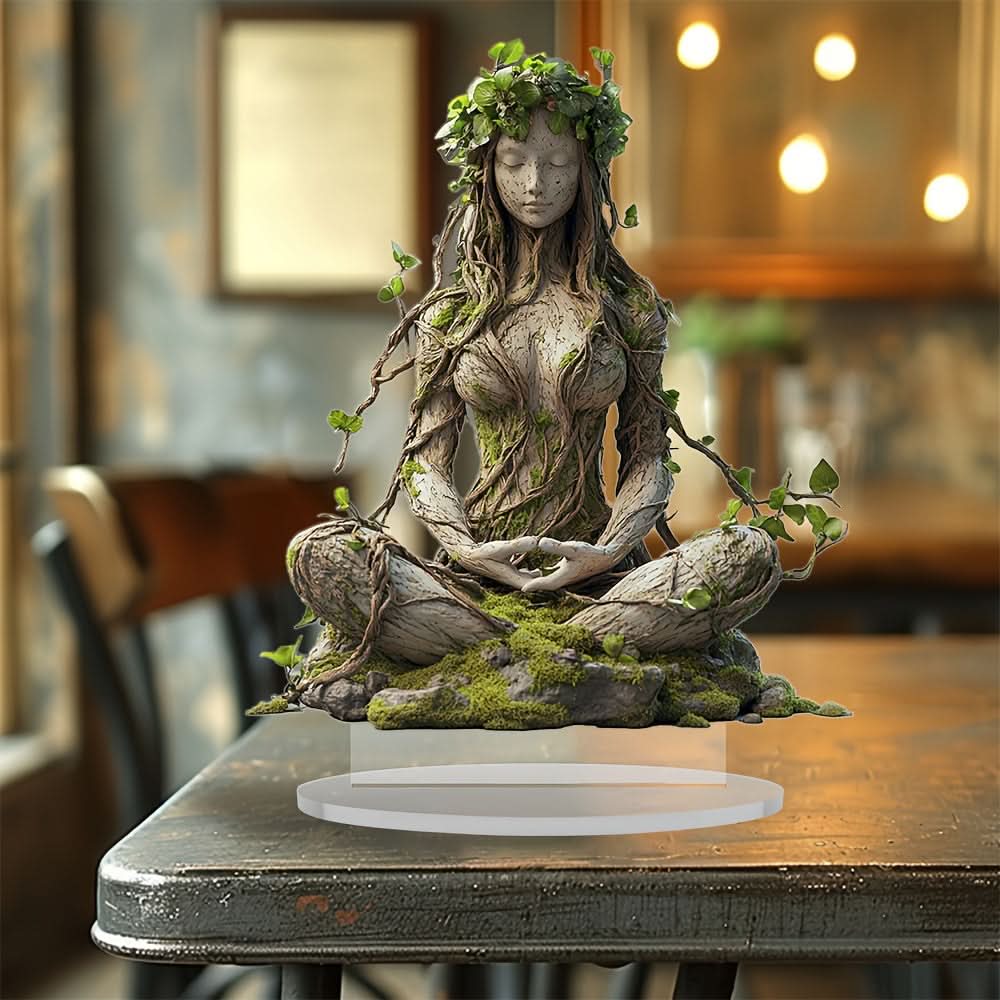 Lunara 2D Bohemian Goddess | Acrylic Décor with Free-Spirited Elegance