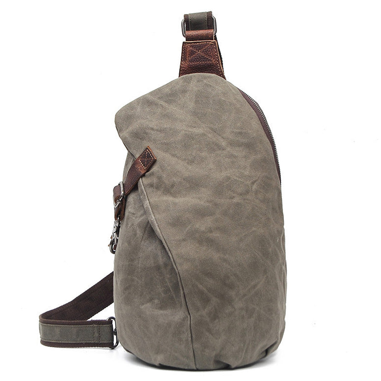Variant image for Vintage Leather Crossbody Bag | Men's Sling Pack-4