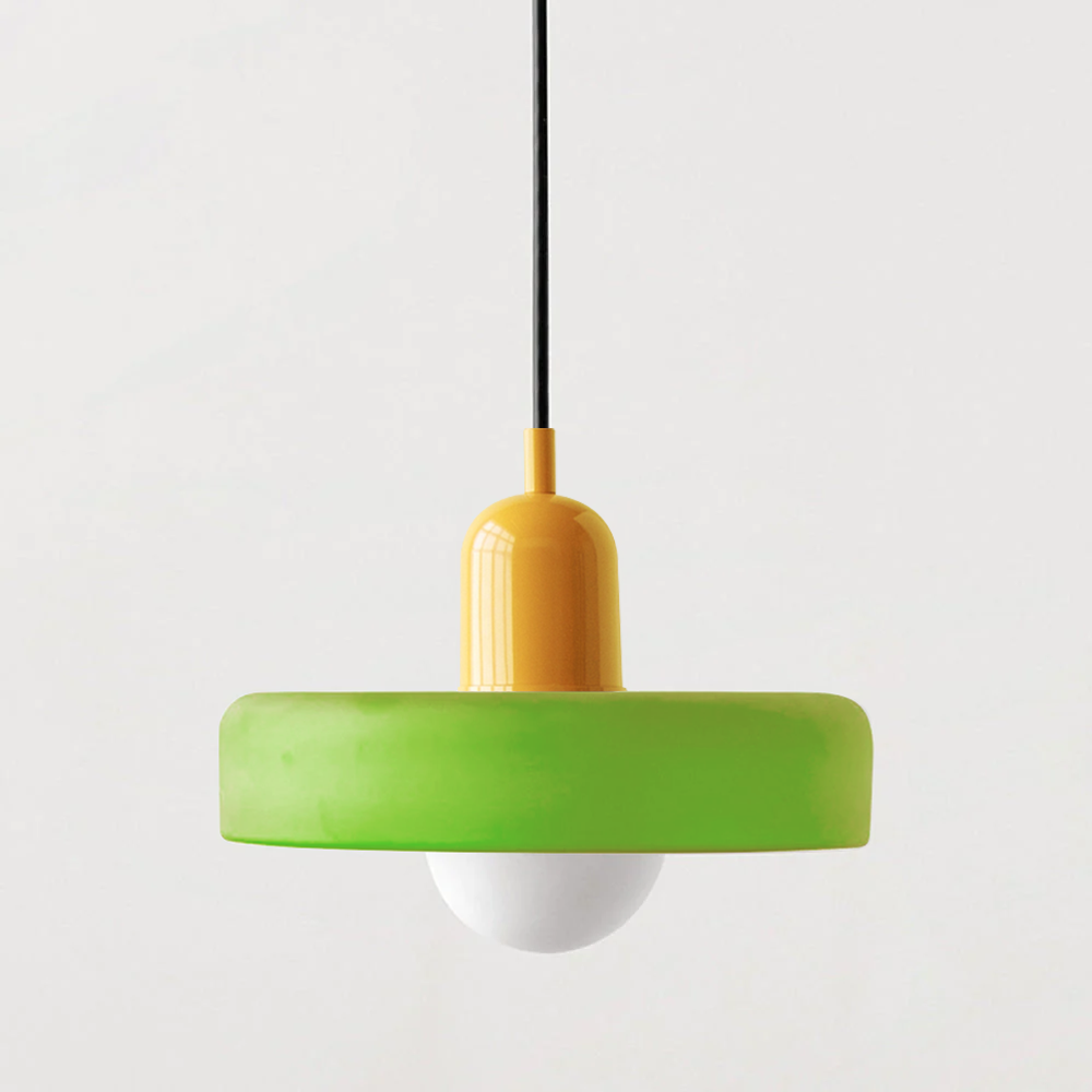 Studio Prisma Pendant | Art Glass Light in Bauhaus Luxe Palette