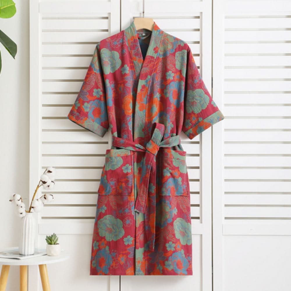 BloomLoom Women’s Cotton Robe | Soft Printed Elegance with All-Day Breathable Comfort