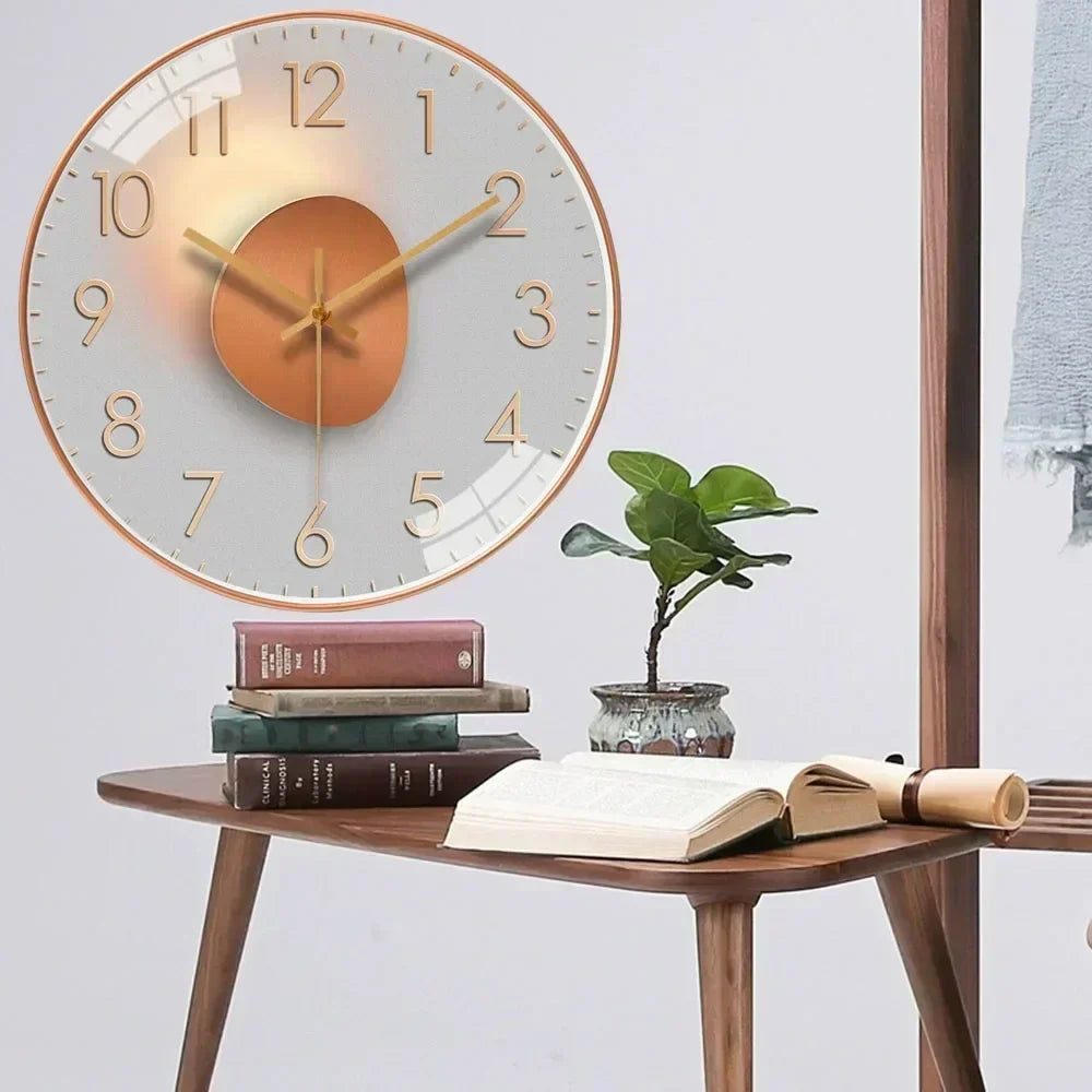 Sleek Clear Display | TimeAura Silent Digital Clock