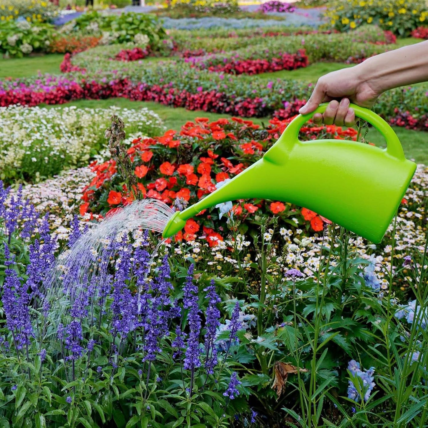 AquaBloom Crescent Can | Ergonomic Garden Companion for Effortless Pour