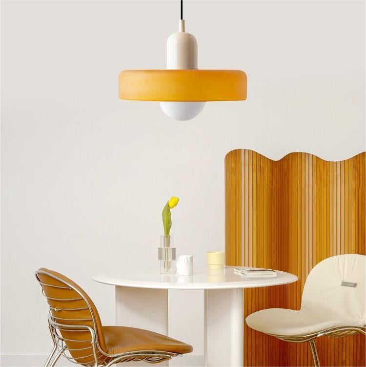 Studio Prisma Pendant | Art Glass Light in Bauhaus Luxe Palette
