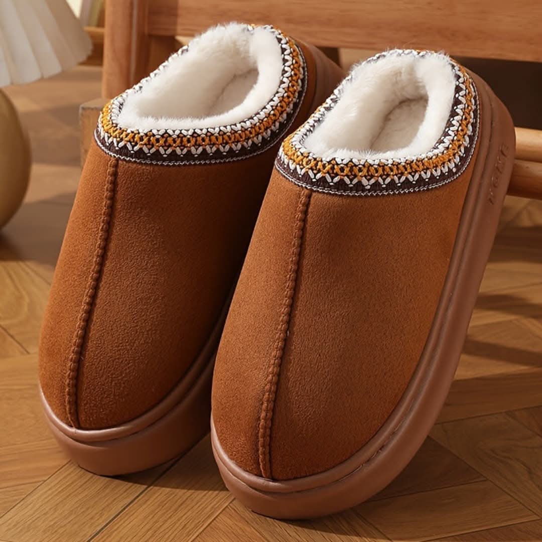 CozyNest Winter Slippers | Plush-Lined Warmth with Secure Non-Slip Soles