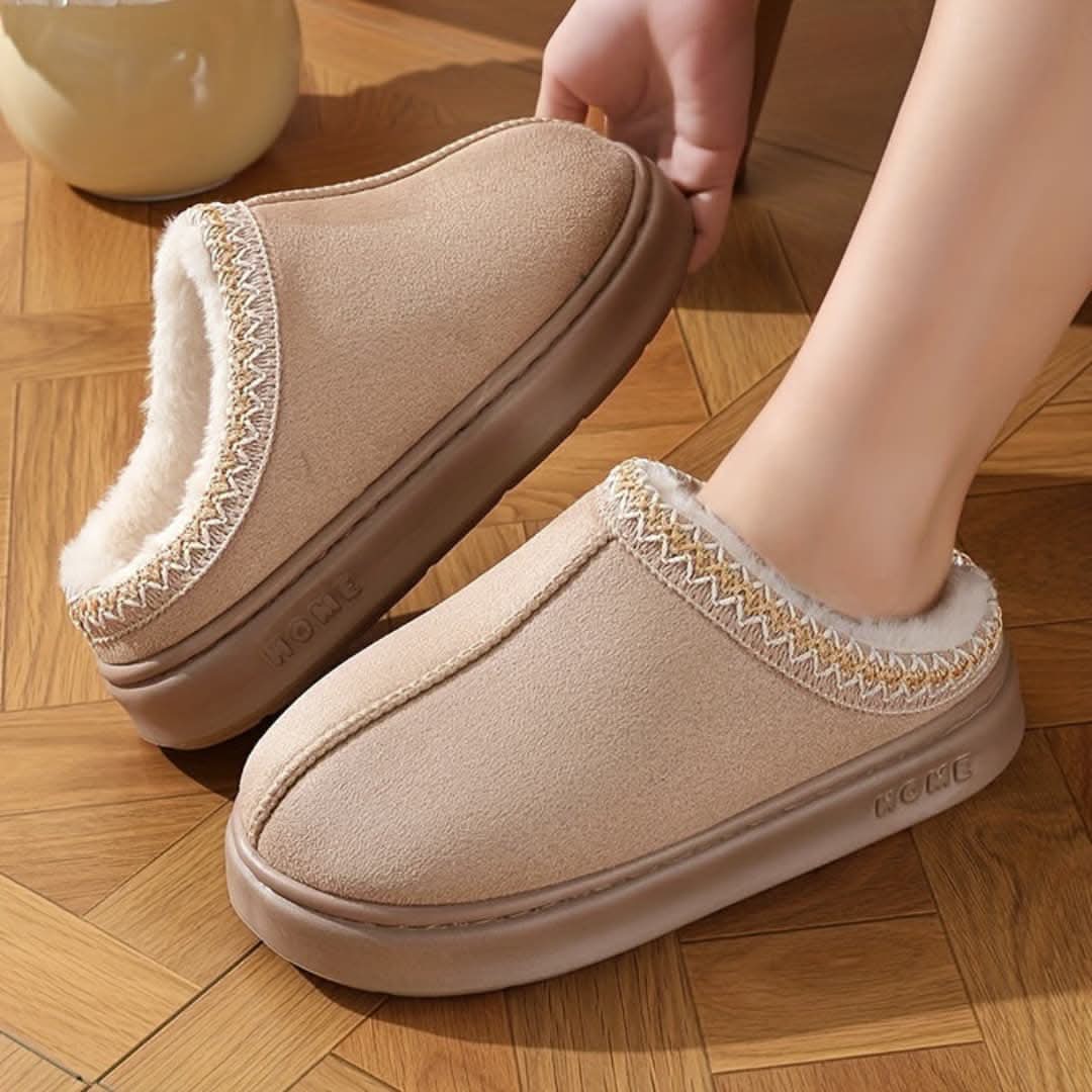 CozyNest Winter Slippers | Plush-Lined Warmth with Secure Non-Slip Soles