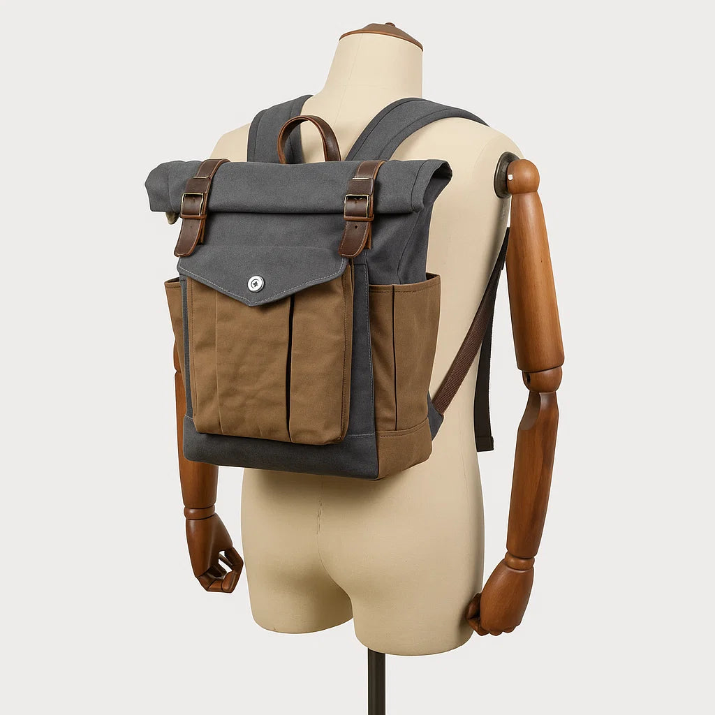 Alder | Rugged Backpack with Vegan Leather Details