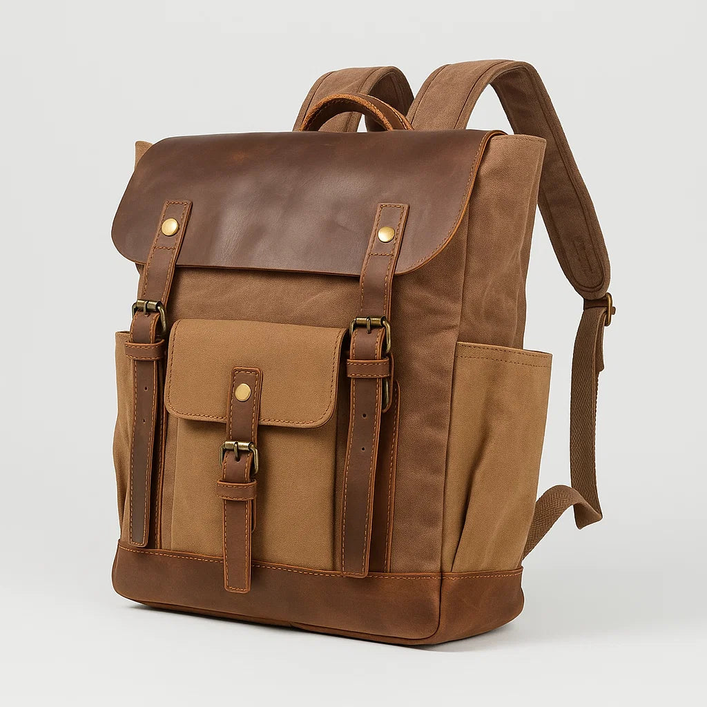 Alderic | Canvas & Vegan Leather Carry Pack