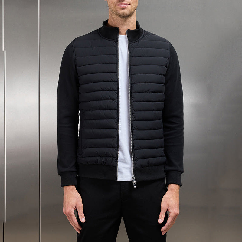 Devin | Men’s Quilted Hybrid Jacket with Stand Collar