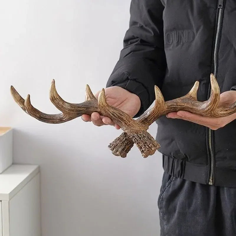 RusticHorn Wall Hook | Vintage Antler Coat Rack