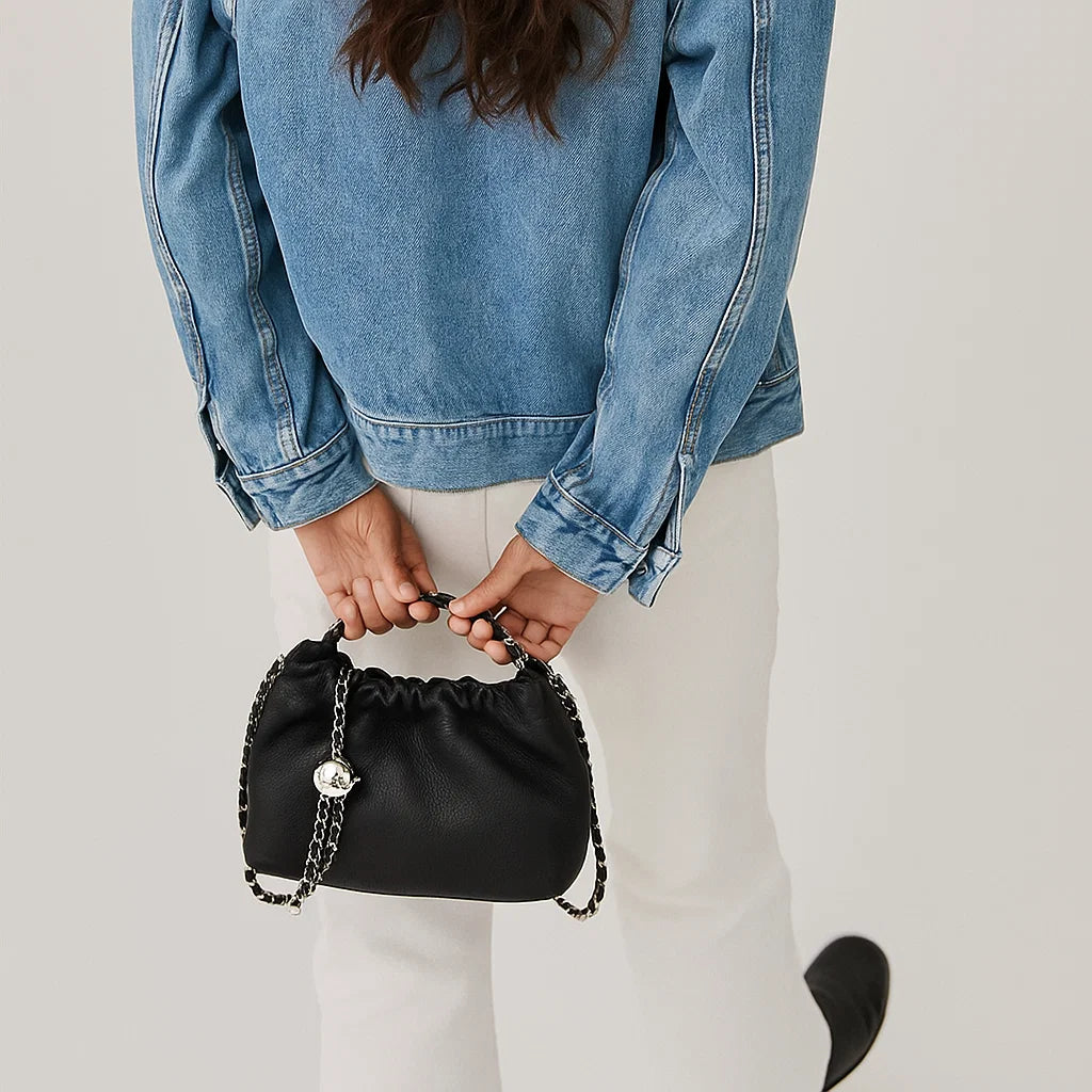 Anya | Luxe Ruched Pebble Crossbody