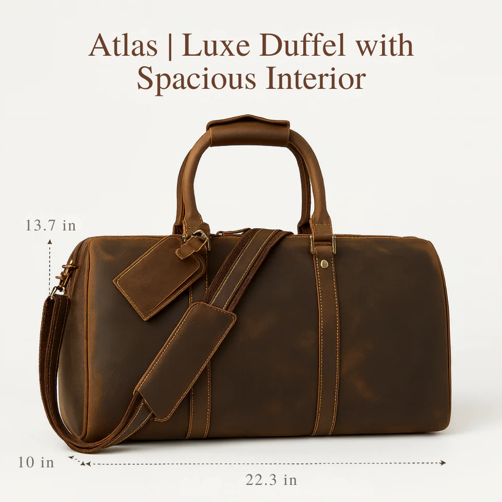 Atlas | Luxe Duffel with Spacious Interior