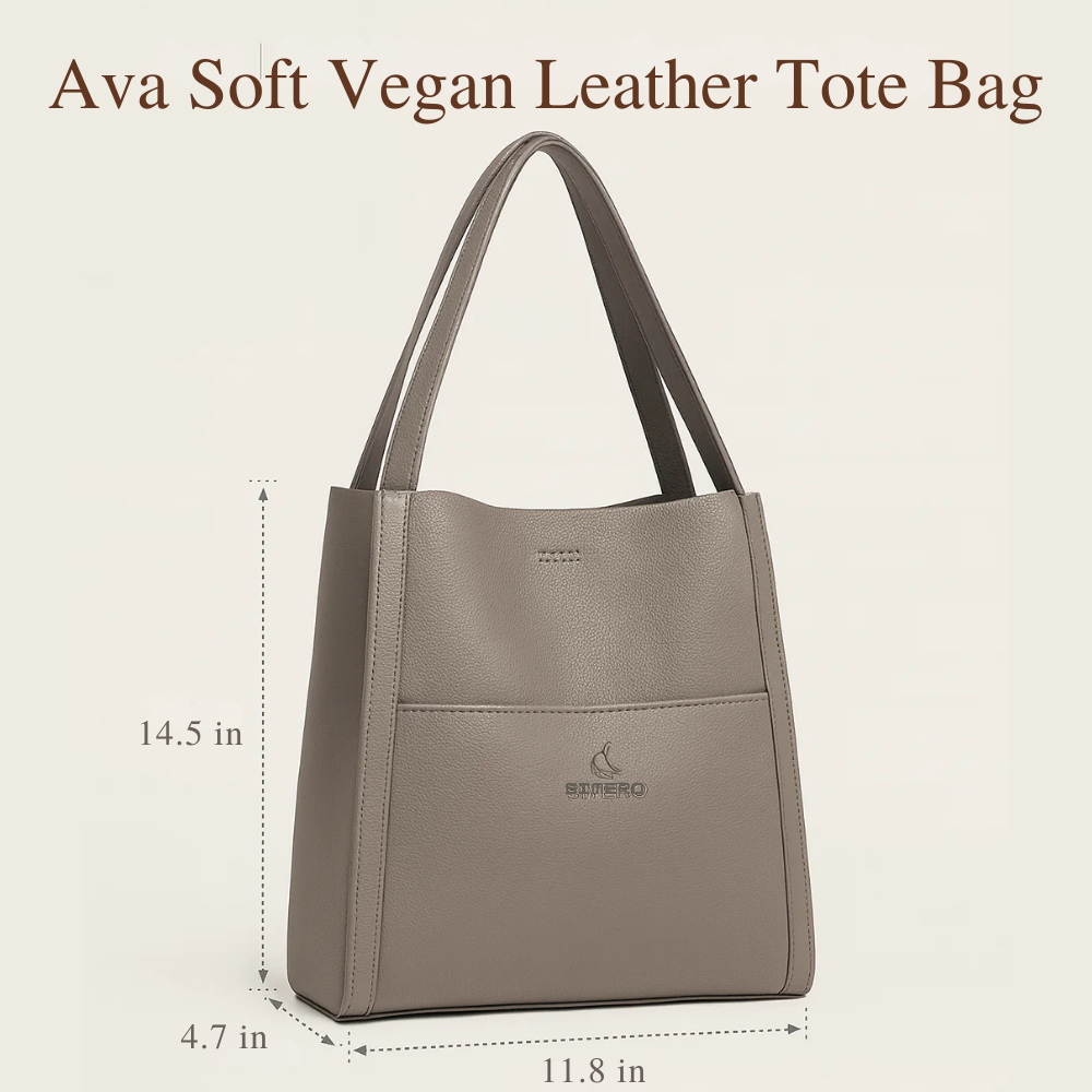 Ava | Soft Vegan Leather Tote Bag