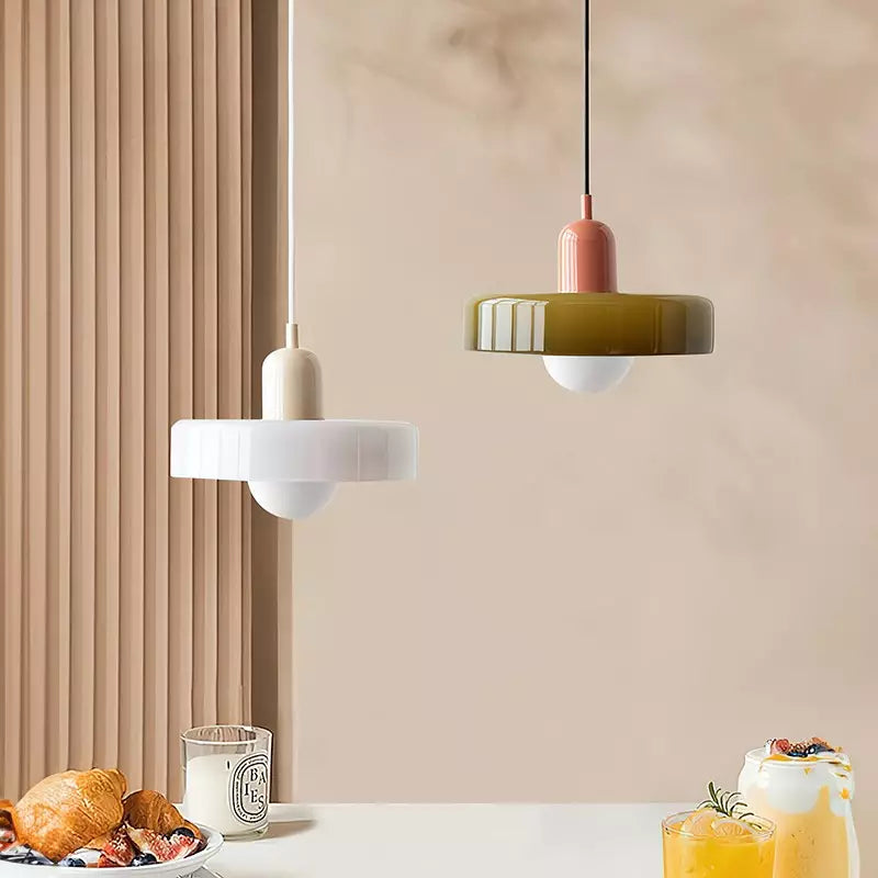 Studio Prisma Pendant | Art Glass Light in Bauhaus Luxe Palette