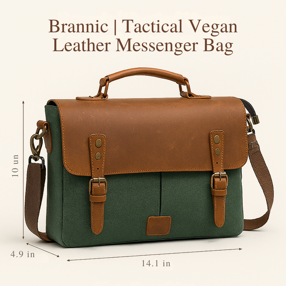 Brannic | Tactical Vegan Leather Messenger Bag