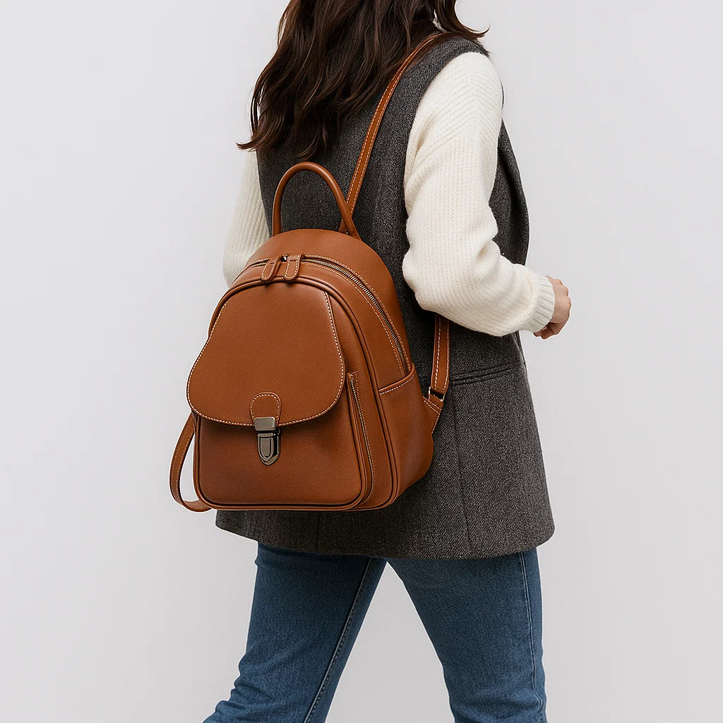 Cameron | Refined Retro Zip Backpack