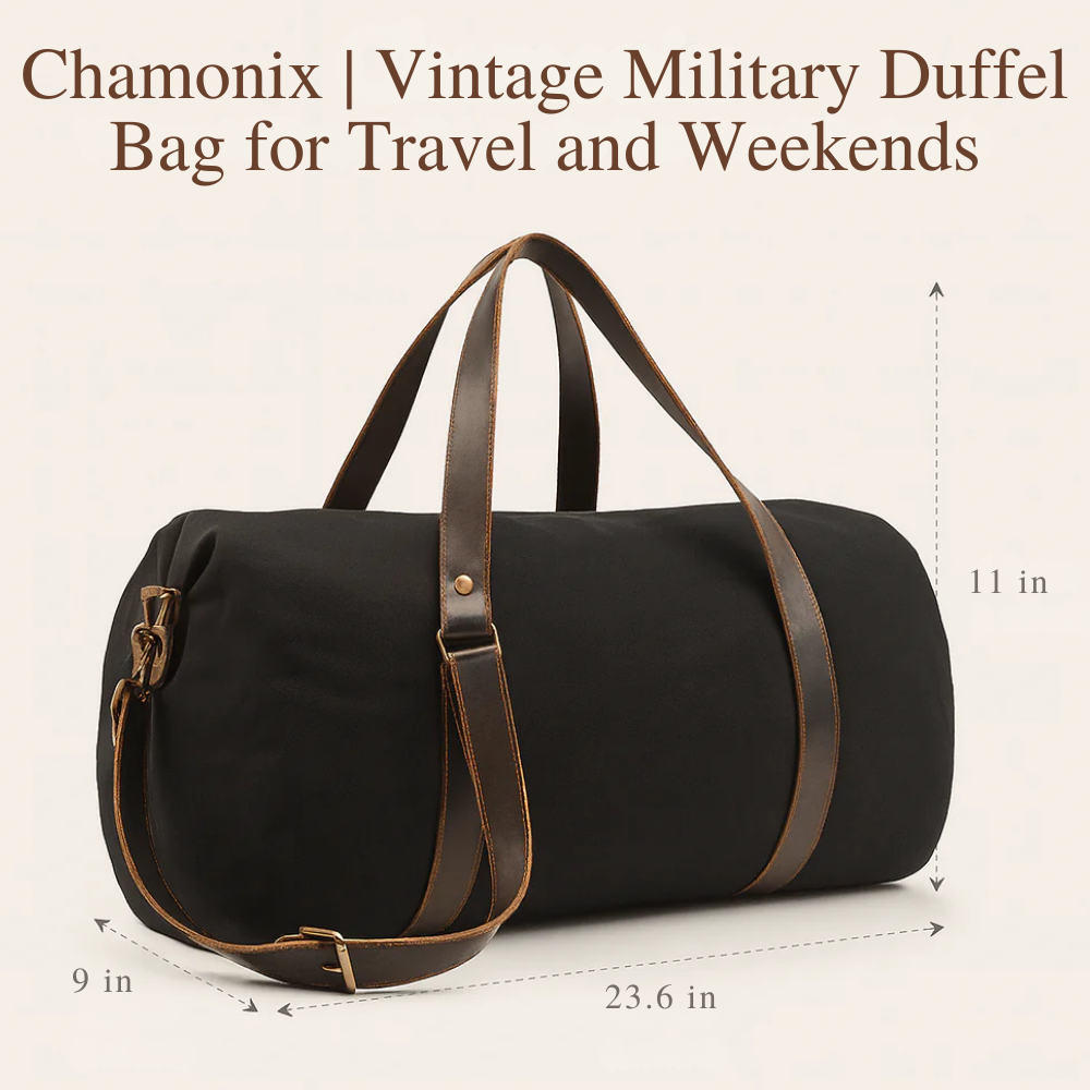 Chamonix | Vintage Military Duffel Bag for Travel and Weekends