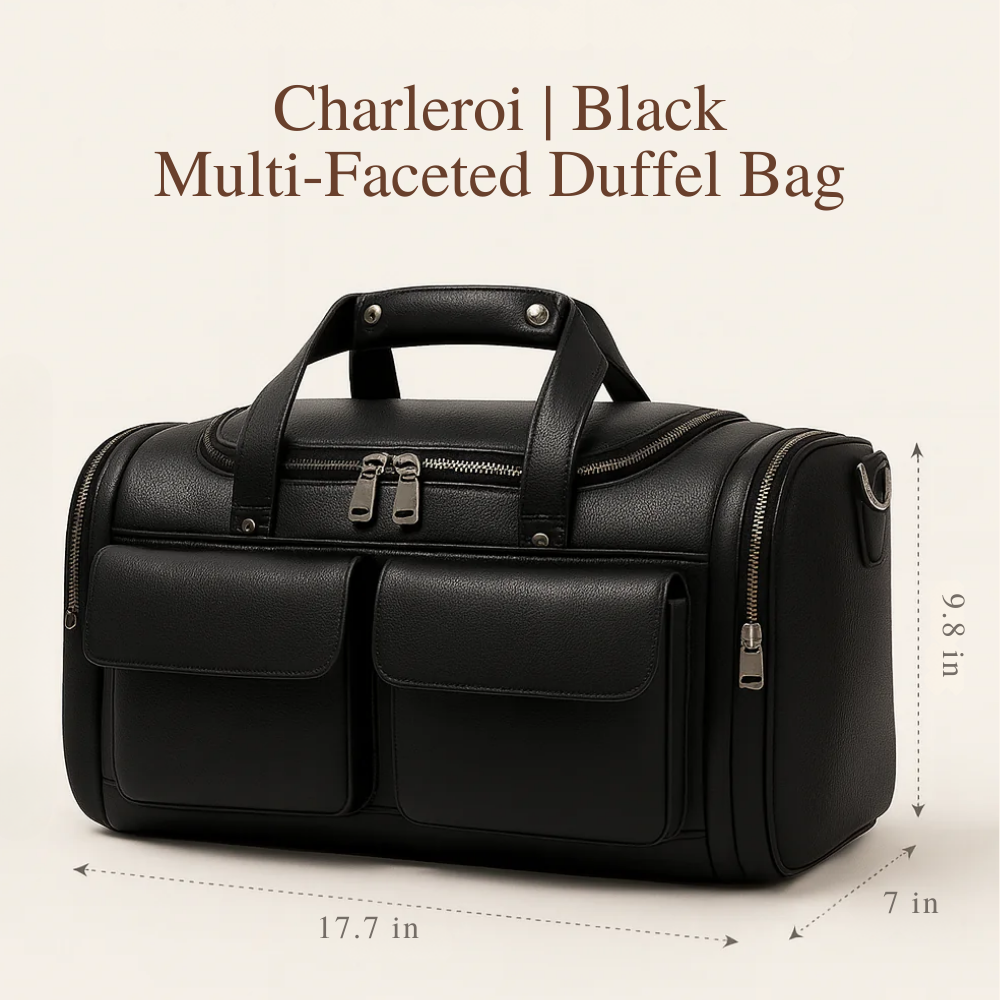 Charleroi | Black Multi-Faceted Duffel Bag