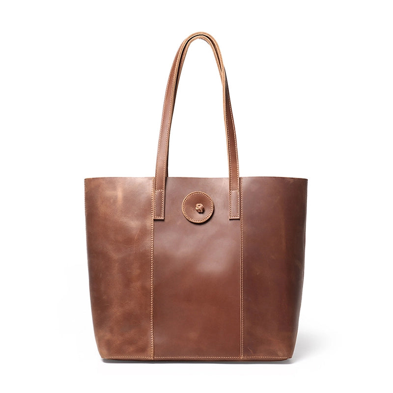 Classic Crazy Horse Leather Tote Bag | Spacious & Durable Design for Everyday Use 10