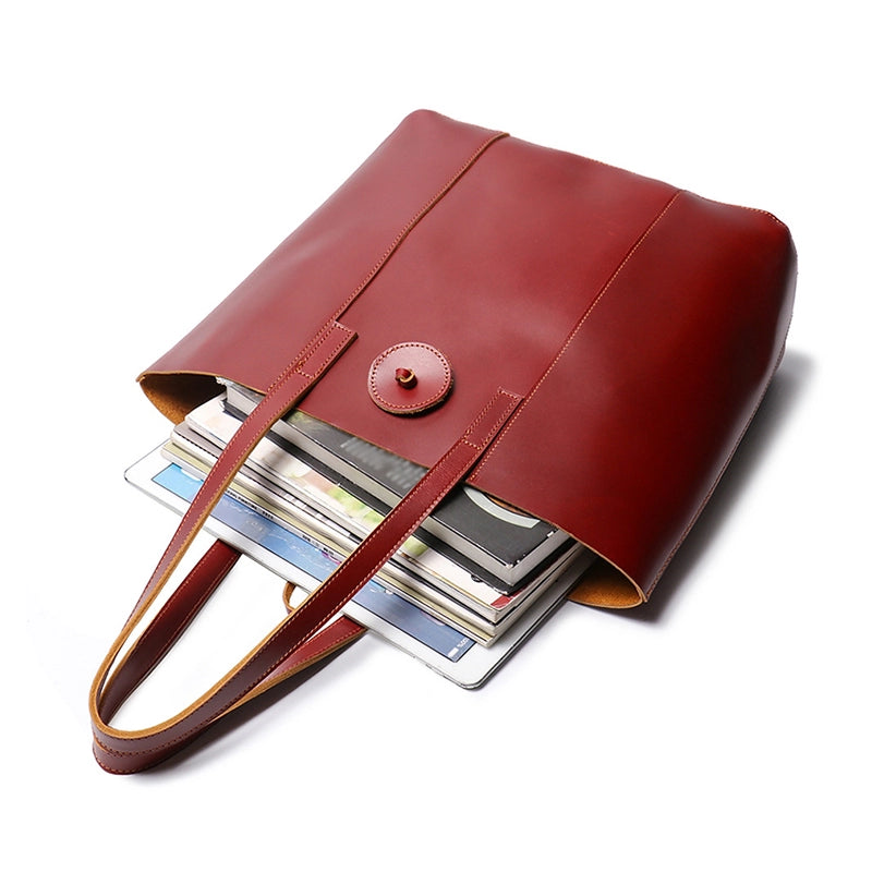 Classic Crazy Horse Leather Tote Bag | Spacious & Durable Design for Everyday Use 4