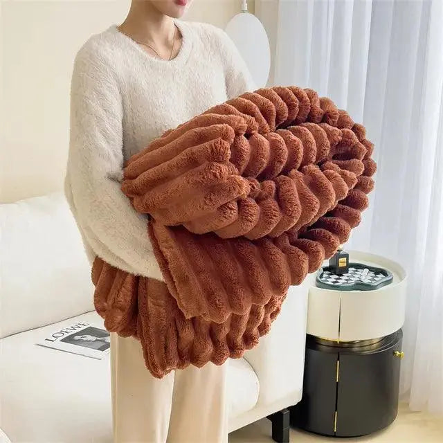 Soft Bed and Sofa Blanket | Textured Throw for Everyday Comfort