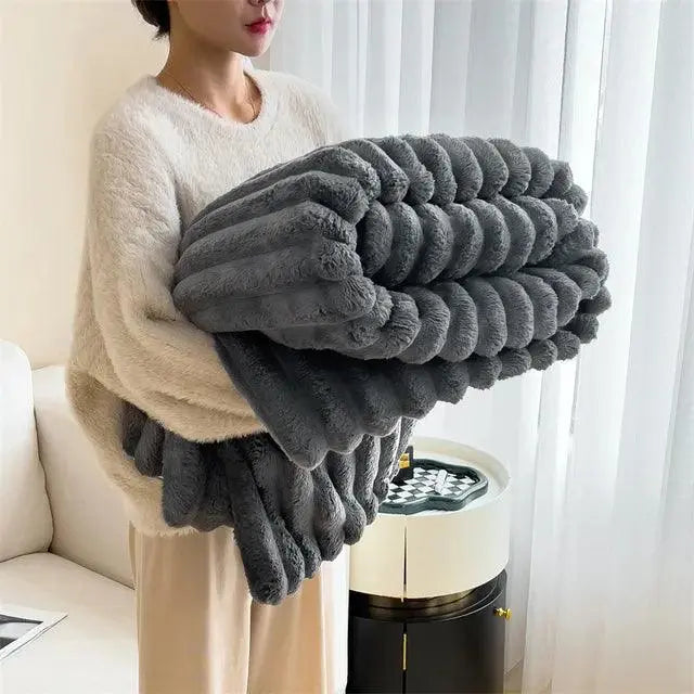 Soft Bed and Sofa Blanket | Textured Throw for Everyday Comfort